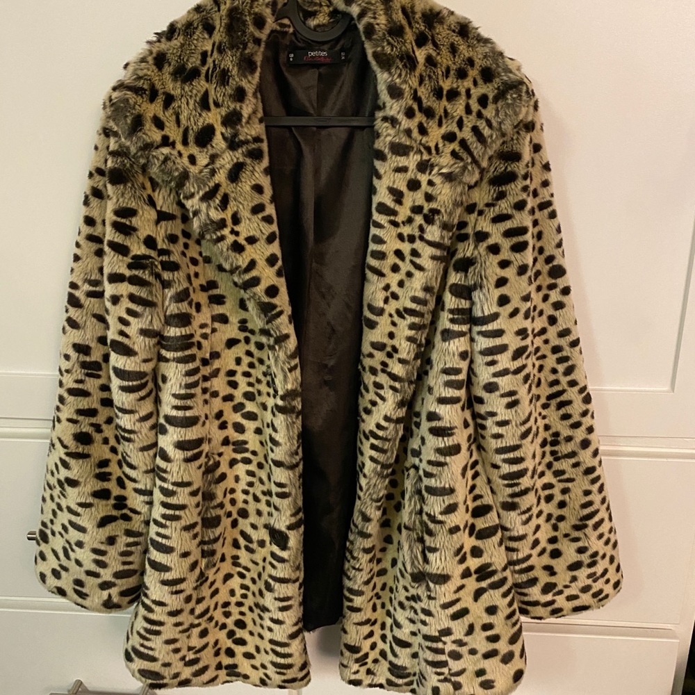 Faux Fur Teddy Leopard 🐆 Coat Miss Selfridge